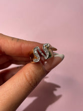 Load image into Gallery viewer, Chunky Vintage Diamond N Ring
