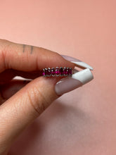 Load image into Gallery viewer, Marquise Ruby Half Eternity Pinky Ring
