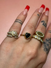 Load image into Gallery viewer, Forest Green Heart Tourmaline Bezel Band
