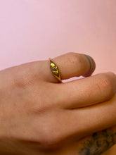 Load image into Gallery viewer, Pink Diamond Heart Knife Edge Pinky Ring
