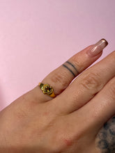 Load image into Gallery viewer, Camo Green Tourmaline Heart Pinky Ring
