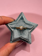 Load image into Gallery viewer, Hammered Diamond Solitaire Bezel Baby Donut Band
