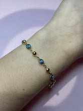 Load image into Gallery viewer, Evil Eye Smooth Ball Station Bracelet
