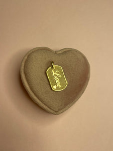 Love Dog Tag Pendant