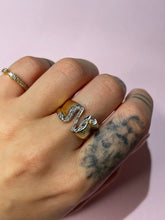 Load image into Gallery viewer, Chunky Vintage Diamond N Ring

