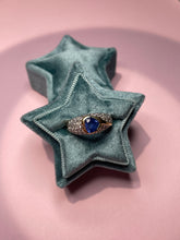 Load image into Gallery viewer, Tanzanite Heart Chunky Diamond Dome Ring
