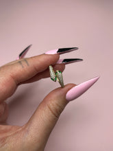 Load image into Gallery viewer, CZ double snake ring
