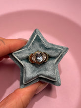 Load image into Gallery viewer, Aquamarine &amp; Diamond Evil Eye Chunky Dome Ring
