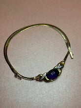 Load image into Gallery viewer, Jumbo Amethyst Cabochon, Citrine &amp; Diamond Herringbone
