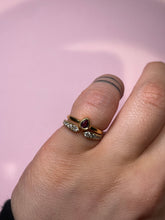 Load image into Gallery viewer, Garnet Teardrop Baby Bezel Band
