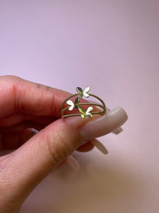 Triple Butterfly Ring