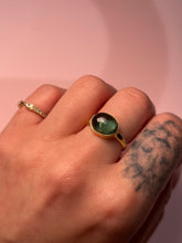 Load image into Gallery viewer, Jumbo Candy Green Tourmaline Cabochon Bezel Band
