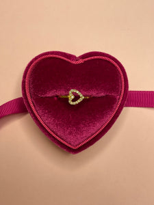 Sideways Diamond Heart Ring