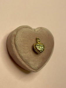 Diamond Cut Puffy Heart