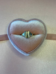 Wide Heart Signet Ring