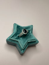 Load image into Gallery viewer, Blue Sapphire &amp; Diamond Pinky Ring
