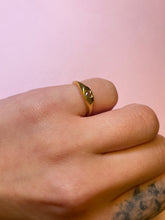 Load image into Gallery viewer, Pink Diamond Heart Knife Edge Pinky Ring
