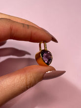 Load image into Gallery viewer, Jumbo Amethyst &amp; Diamond Heart Bezel Pendant
