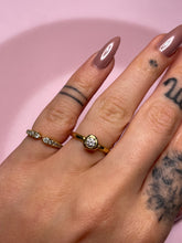 Load image into Gallery viewer, Hammered Diamond Solitaire Bezel Baby Donut Band
