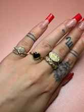 Load image into Gallery viewer, Forest Green Heart Tourmaline Bezel Band
