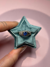 Load image into Gallery viewer, Tanzanite Heart Chunky Diamond Dome Ring
