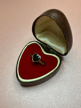 Load image into Gallery viewer, Forest Green Heart Tourmaline Bezel Band
