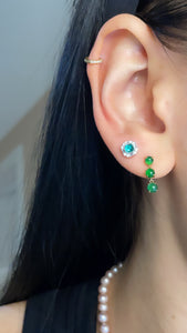 Triple Jade Drop Studs