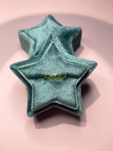 Load image into Gallery viewer, Evil Eye Emerald Baby Bezel Band
