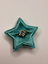 Load image into Gallery viewer, Amethyst &amp; Diamond Bezel Ring
