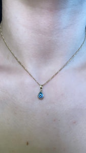 Evil Eye Teardrop Mini Pendant