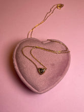 Load image into Gallery viewer, Deep Green Tourmaline Bezel Heart Solitaire Necklace
