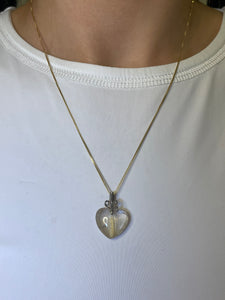 Sterling Silver Rutilated Quartz Heart Pendant