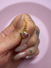 Load image into Gallery viewer, 1.25 CT watermelon pink tourmaline heart bezel “CHARMED” pendant
