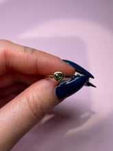 Load image into Gallery viewer, Forest Green Heart Tourmaline Baby Bezel Band
