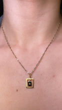 Load image into Gallery viewer, Onyx Diamond Dangle Pendant
