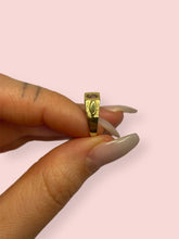 Load image into Gallery viewer, Muted Baby Pink Spinel Abstract Signet Pinky Ring
