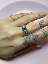 Load image into Gallery viewer, Tanzanite Heart Chunky Diamond Dome Ring
