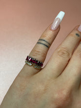 Load image into Gallery viewer, Marquise Ruby Half Eternity Pinky Ring
