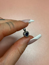 Load image into Gallery viewer, Blue Sapphire Mini Heart Pendant
