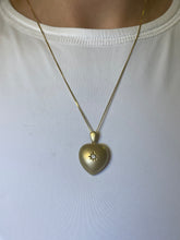 Load image into Gallery viewer, Satin Puffy Heart Starset Diamond Pendant
