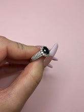 Load image into Gallery viewer, Blue Sapphire &amp; Diamond Pinky Ring
