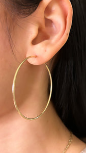 Thin Large Hoops