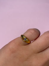 Load image into Gallery viewer, Muted Blue Spinel Round Chubby Pinky Ring
