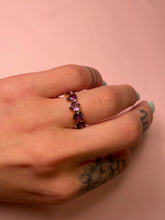 Load image into Gallery viewer, Amethyst Heart Eternity Band
