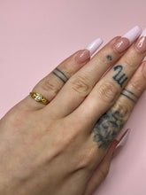Load image into Gallery viewer, Flower Diamond Dome Pinky Ring
