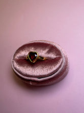 Load image into Gallery viewer, Deep Red Garnet Heart Bezel Ring
