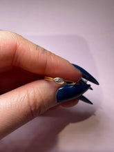 Load image into Gallery viewer, Smokey Lavender Sapphire Evil Eye Baby Bezel Band
