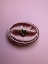 Load image into Gallery viewer, Deep Red Garnet Heart Bezel Ring
