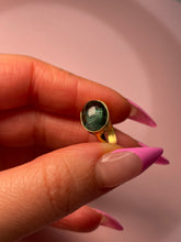 Load image into Gallery viewer, Jumbo Candy Green Tourmaline Cabochon Bezel Band
