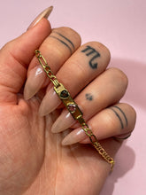 Load image into Gallery viewer, Double Bezel Pink &amp; Blue Heart Tourmaline ID Bracelet
